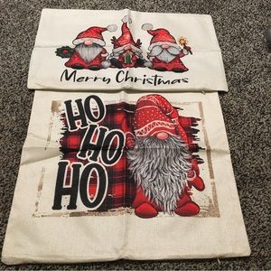 Gnome Christmas throw pillow covers